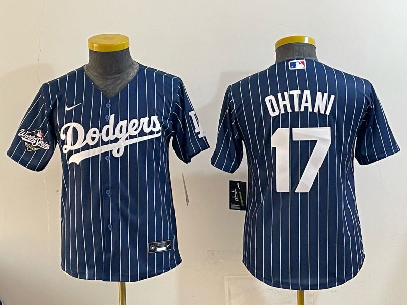 Youth Nike 2026 Los Angeles Dodgers #17 Ohtani  Blue Stripe Game MLB Jersey 120814